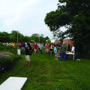 In June we invited The Medina Beekeepers, and anybody who wanted to, to come visit the gardens, and talk to reps from all of the garden sponsors.