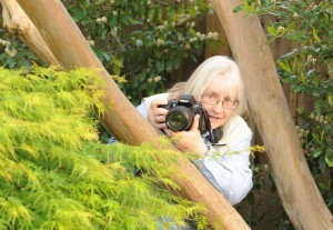 Kathy Keatley Garvey, a WSU graduate and insect lover/photographer. (Photo by James J. Garvey)